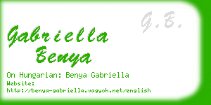 gabriella benya business card